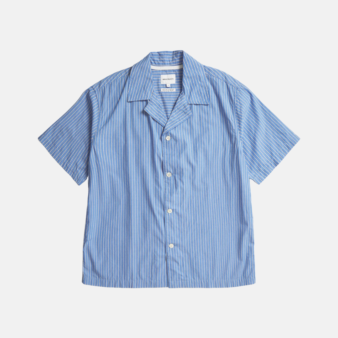 Mads Poplin Stipe SS Shirt