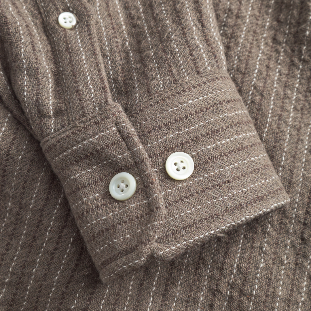 Ole Oversized Wool Stripe Shirt