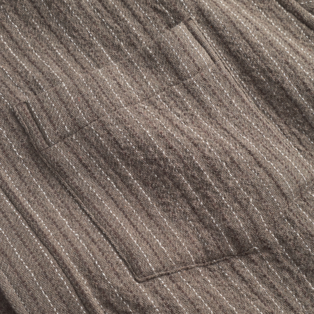 Ole Oversized Wool Stripe Shirt