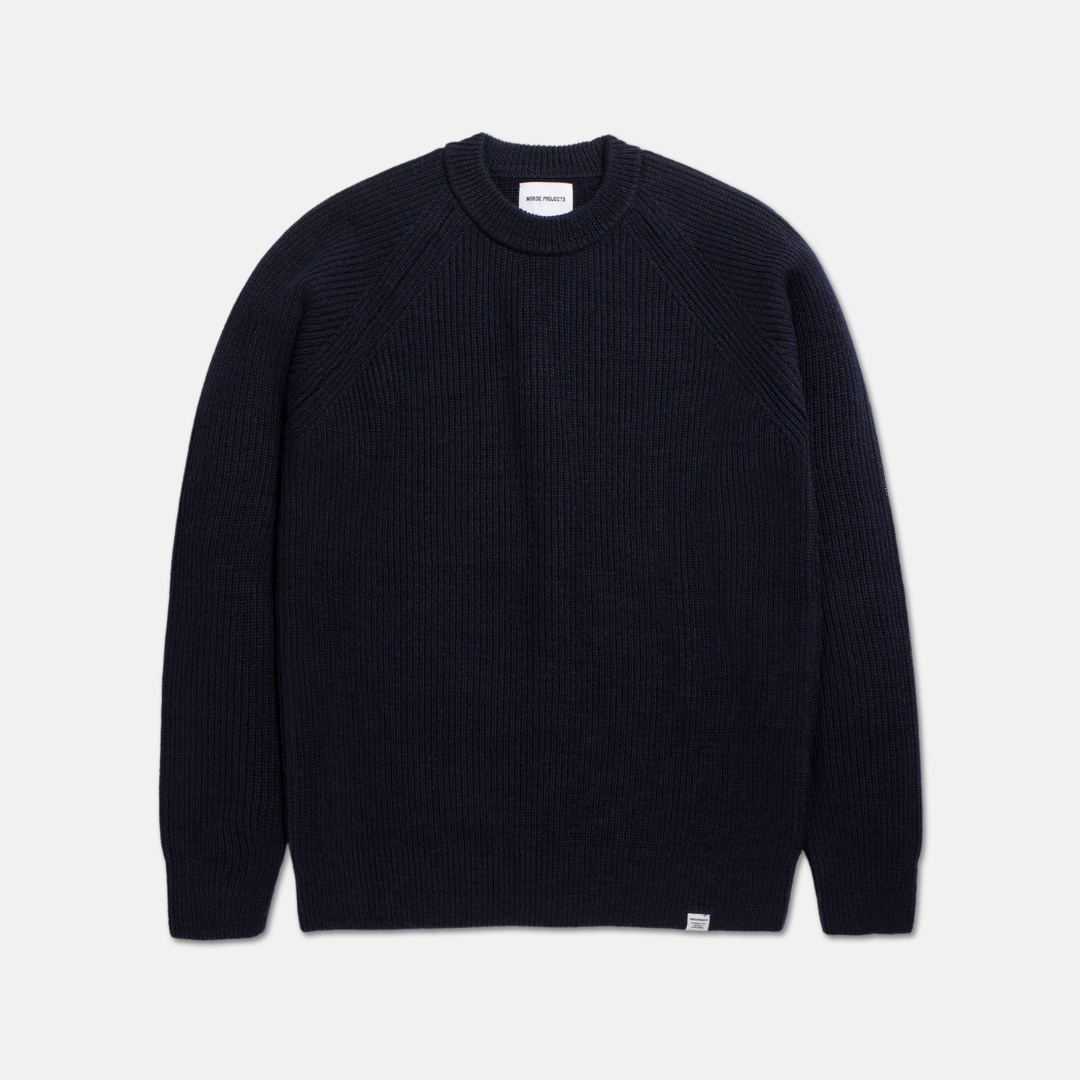 Roald Wool Cotton Rib Sweater